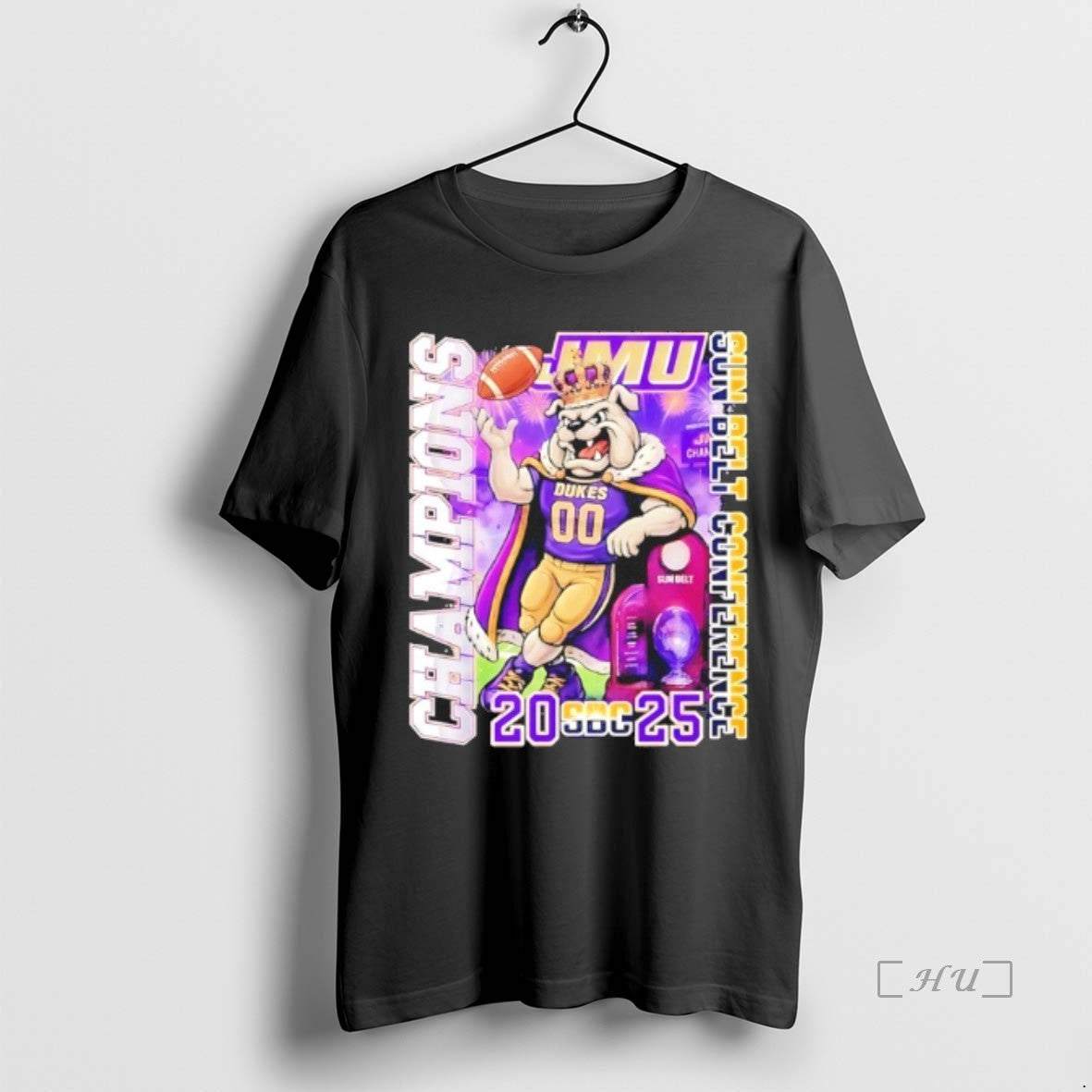 Officials James Madison Dukes Sun Belt Conference Champions Mascot 2025 T-Shirts, Hoodie, Sweatshirt | PodTeesHub.com