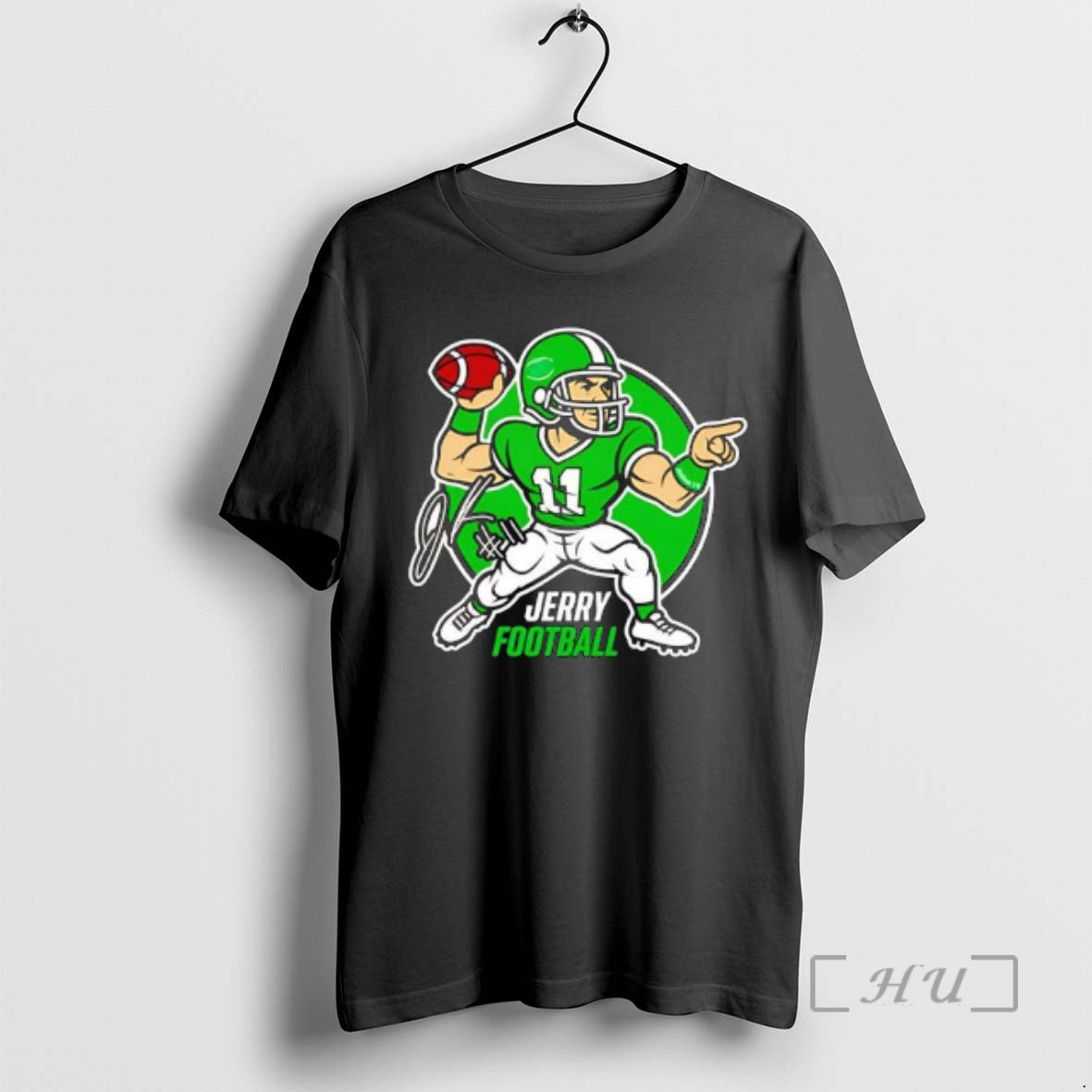 Officials Jerry Football Und Fighting Hawks Player 11 Signature T-Shirts, Hoodie, Sweatshirt | PodTeesHub.com