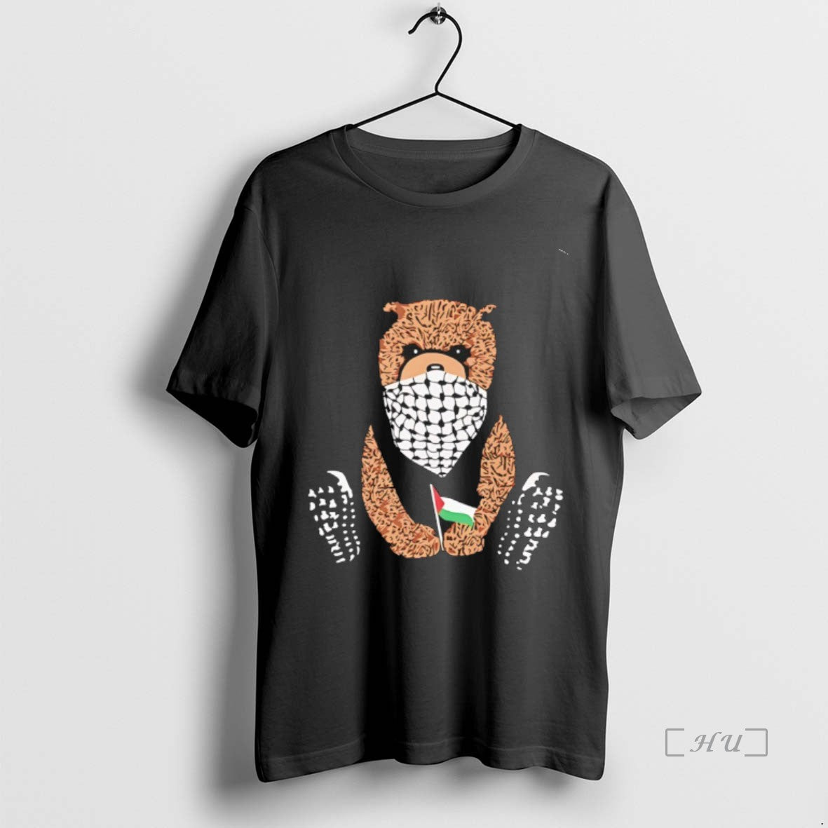 Officials Keffiyeh Bear Pali Bear Palestine Flag T-Shirts, Hoodie, Sweatshirt | PodTeesHub.com