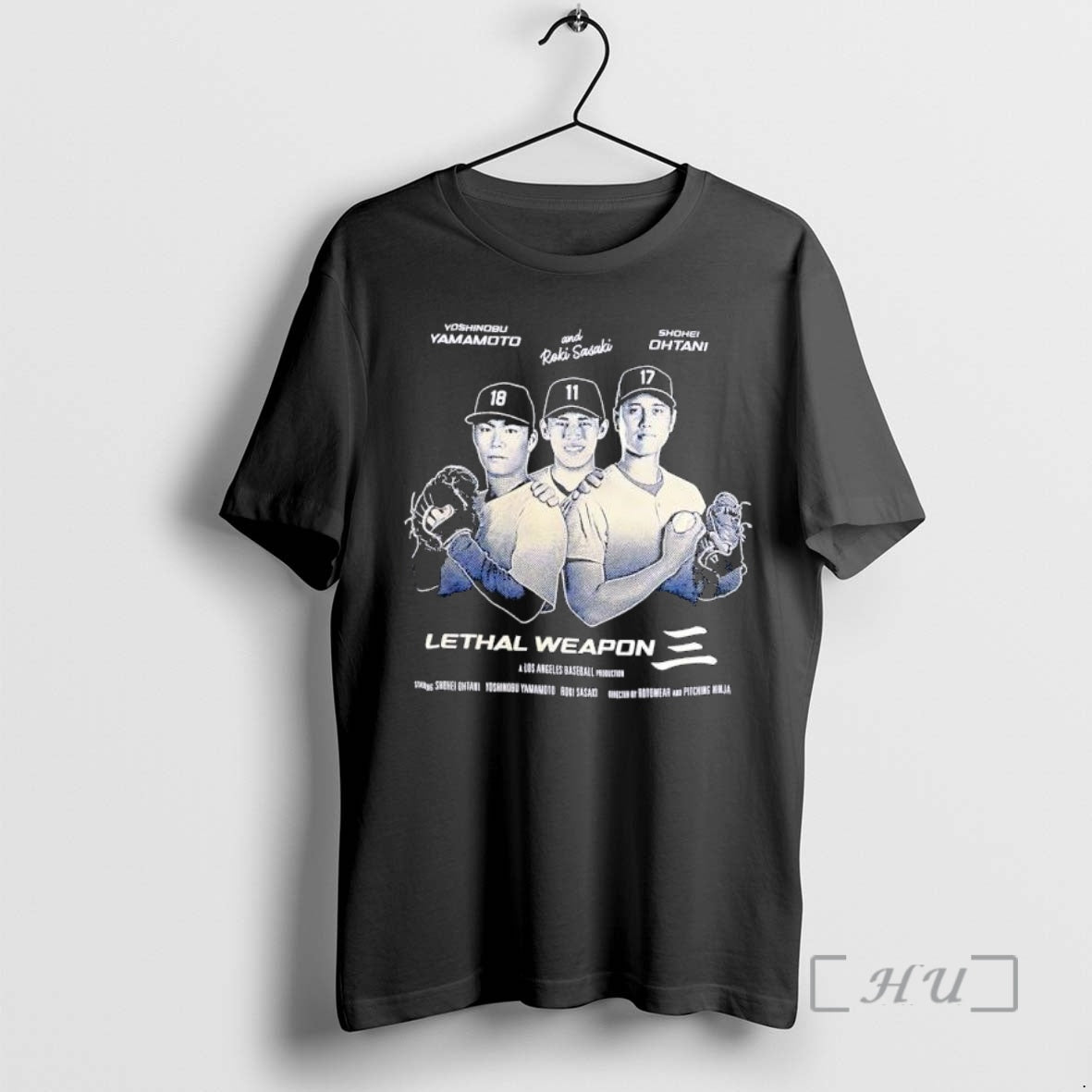 Officials Lethal Weapon Yoshinobu Yamamoto Roki Sasaki Shohei Ohtani Baseball T-Shirts, Hoodie, Sweatshirt | PodTeesHub.com