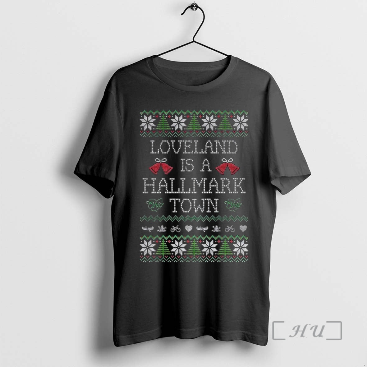 Officials Loveland Is A Hallmark Town Ugly Christmas T-Shirts, Hoodie, Sweatshirt | PodTeesHub.com