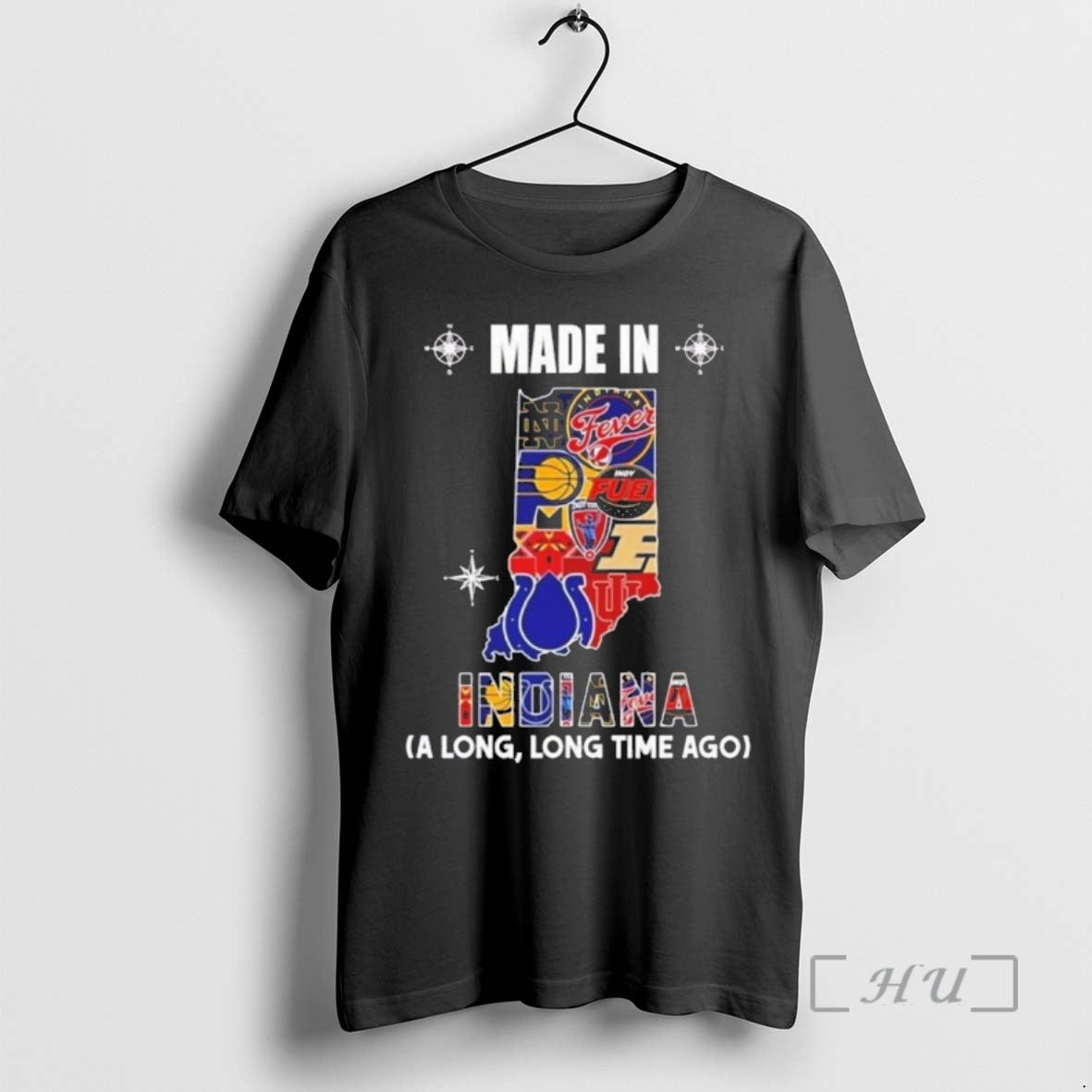 Officials Made In Indiana A Long Long Time Ago State Logo Map 2026 Premium T-Shirts, Hoodie, Sweatshirt | PodTeesHub.com