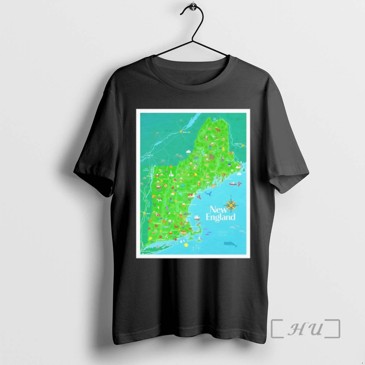 Officials Map Of New England Cartoon T-Shirts, Hoodie, Sweatshirt | PodTeesHub.com