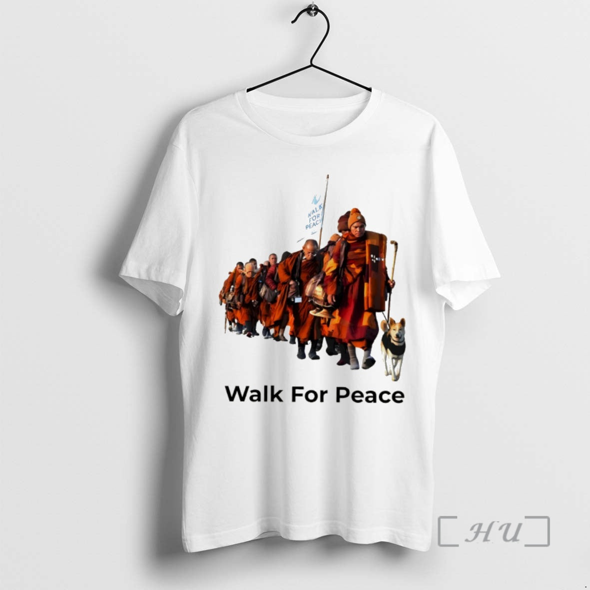 Officials Mindfulness Walk For Peace Monk Art T-Shirts, Hoodie, Sweatshirt | PodTeesHub.com