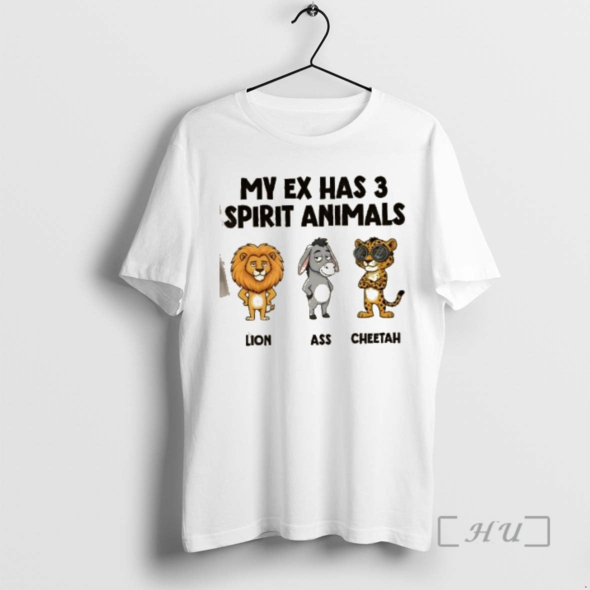 Officials My Ex Has 3 Spirit Animals Lion Ass Cheetah Cartoon Premium T Shirts Sweater Hoodie, Sweatshirt | PodTeesHub.com