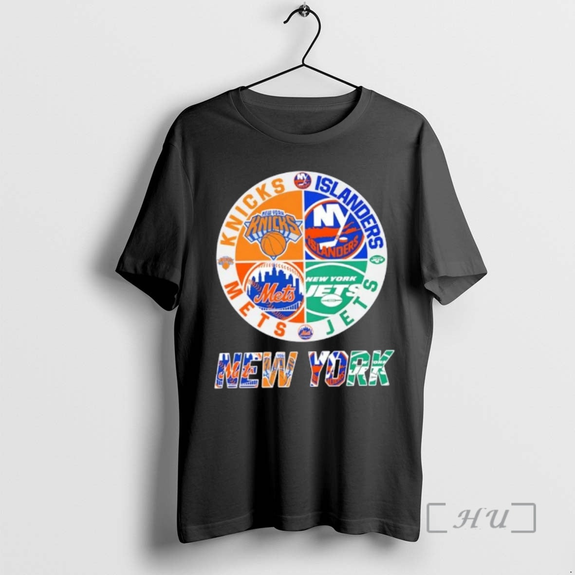 Officials New York City Sports Knicks Islanders Jets Mets Logos Combine Premium T Shirts Sweater Hoodie, Sweatshirt