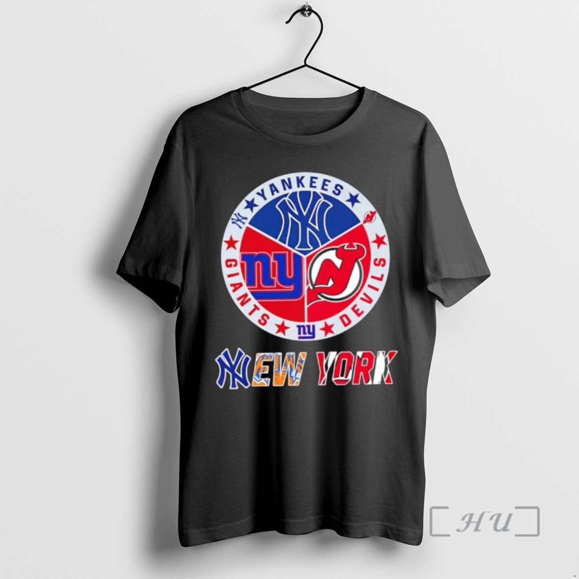 Officials New York City Sports Yankees Devils Giants Logos Combine T-Shirts, Hoodie, Sweatshirt | PodTeesHub.com