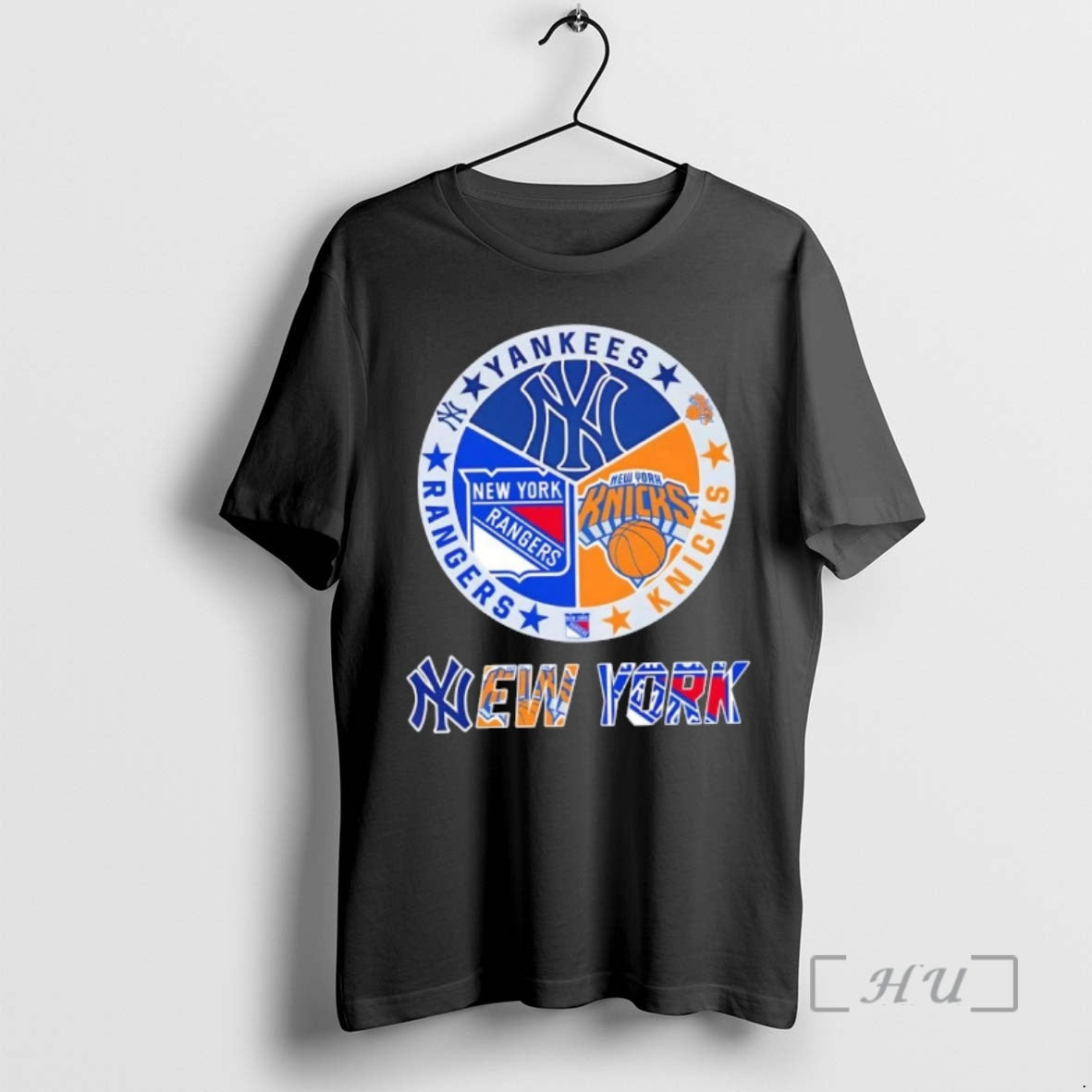 Officials New York City Sports Yankees Knicks Rangers Logos Combine T-Shirts, Hoodie, Sweatshirt | PodTeesHub.com