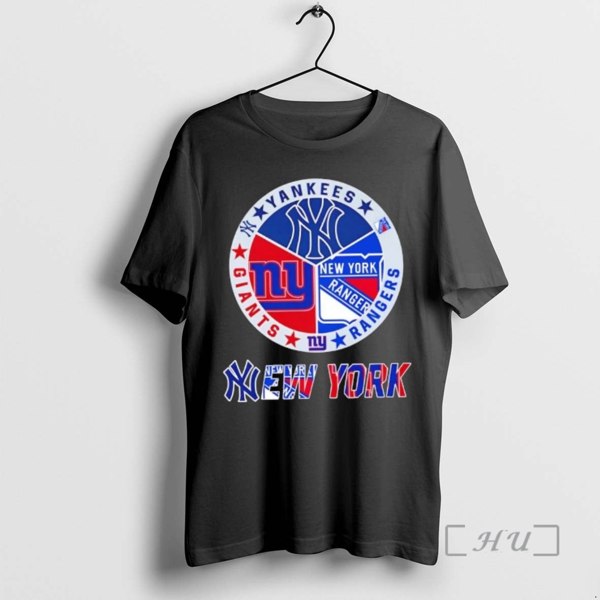 Officials New York City Sports Yankees Rangers Giants Logos Combine T-Shirts, Hoodie, Sweatshirt | PodTeesHub.com