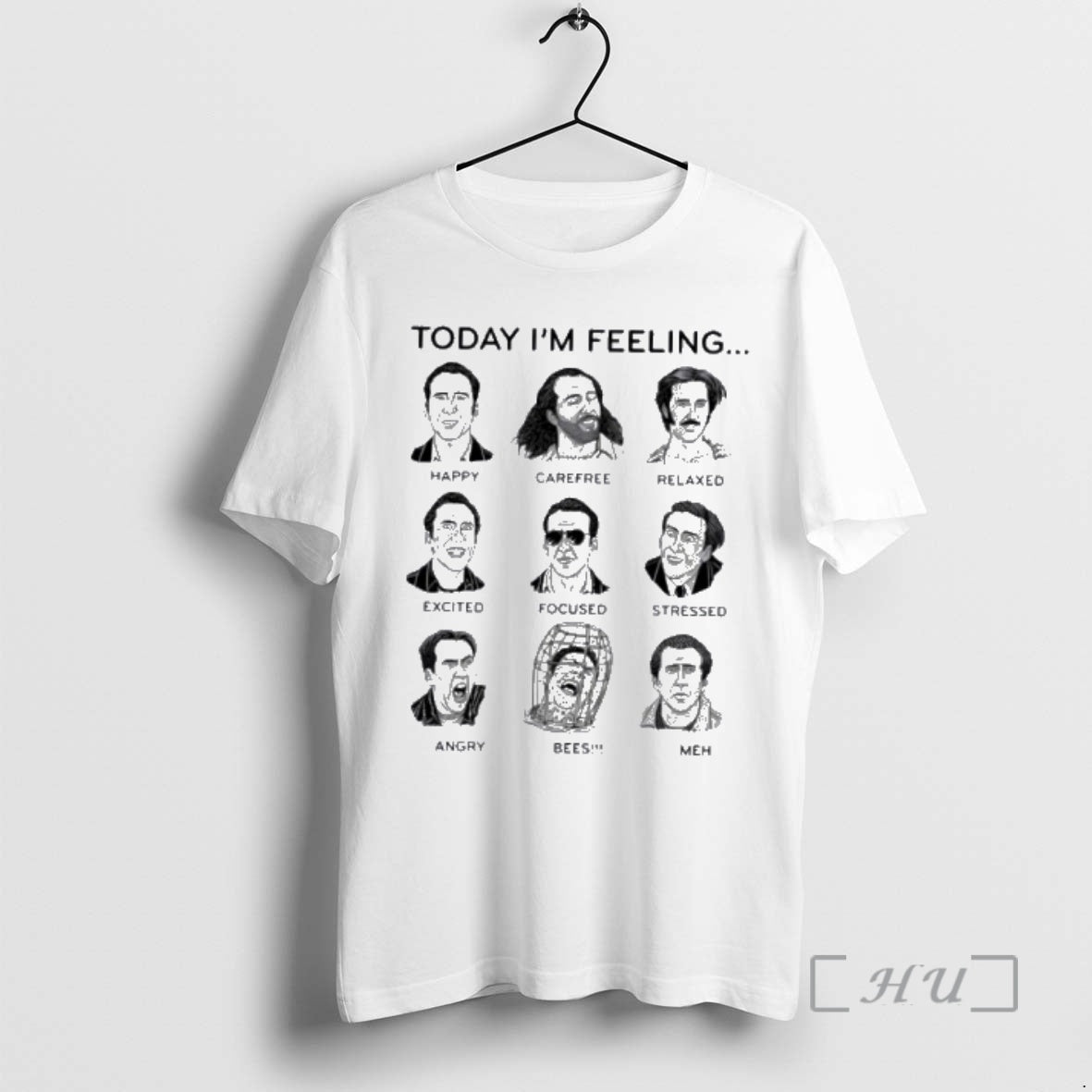 Officials Nicolas Cage Today Im Feeling T-Shirts, Hoodie, Sweatshirt | PodTeesHub.com