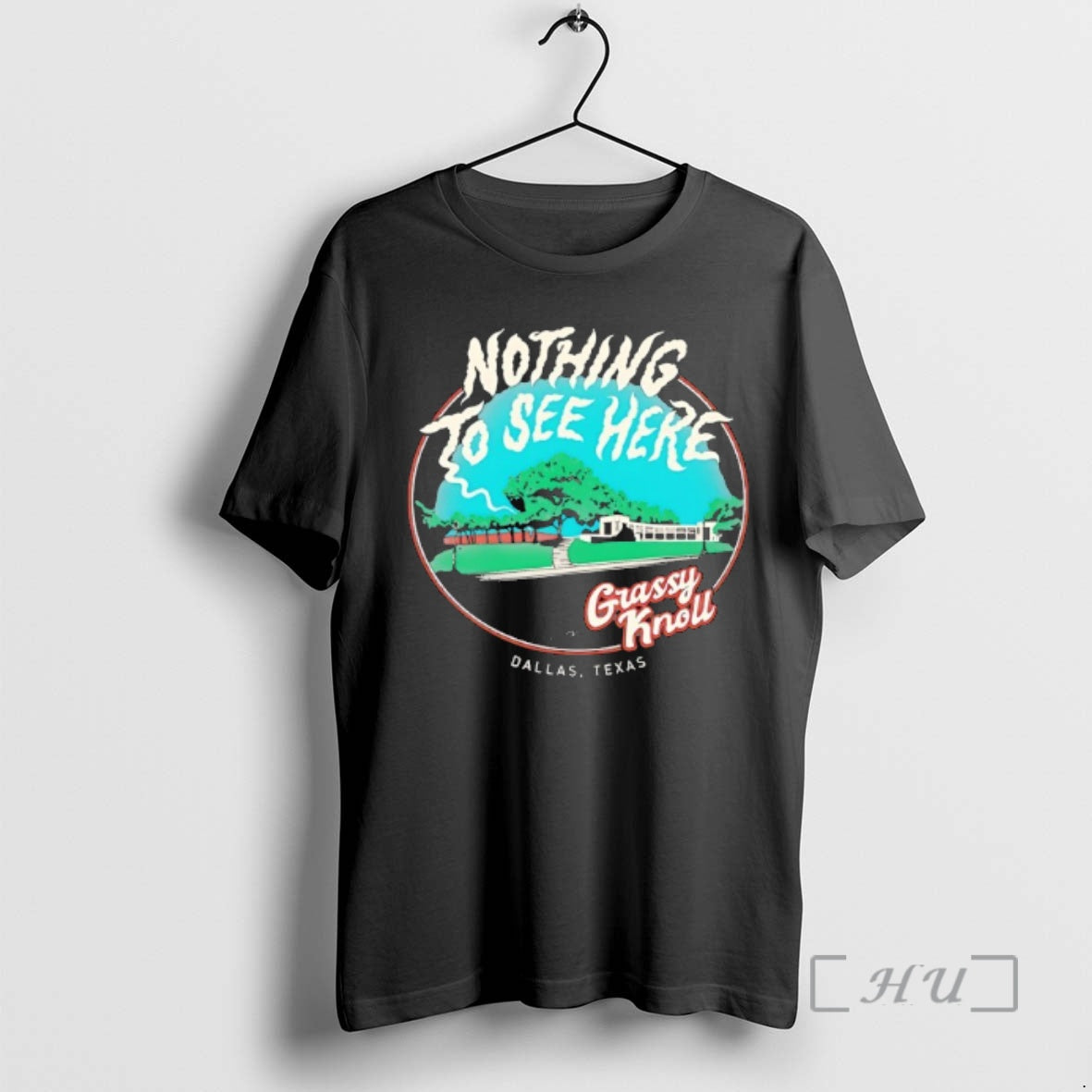 Officials Nothing To See Here Grassy Knoll Dallas Texas T-Shirts, Hoodie, Sweatshirt | PodTeesHub.com