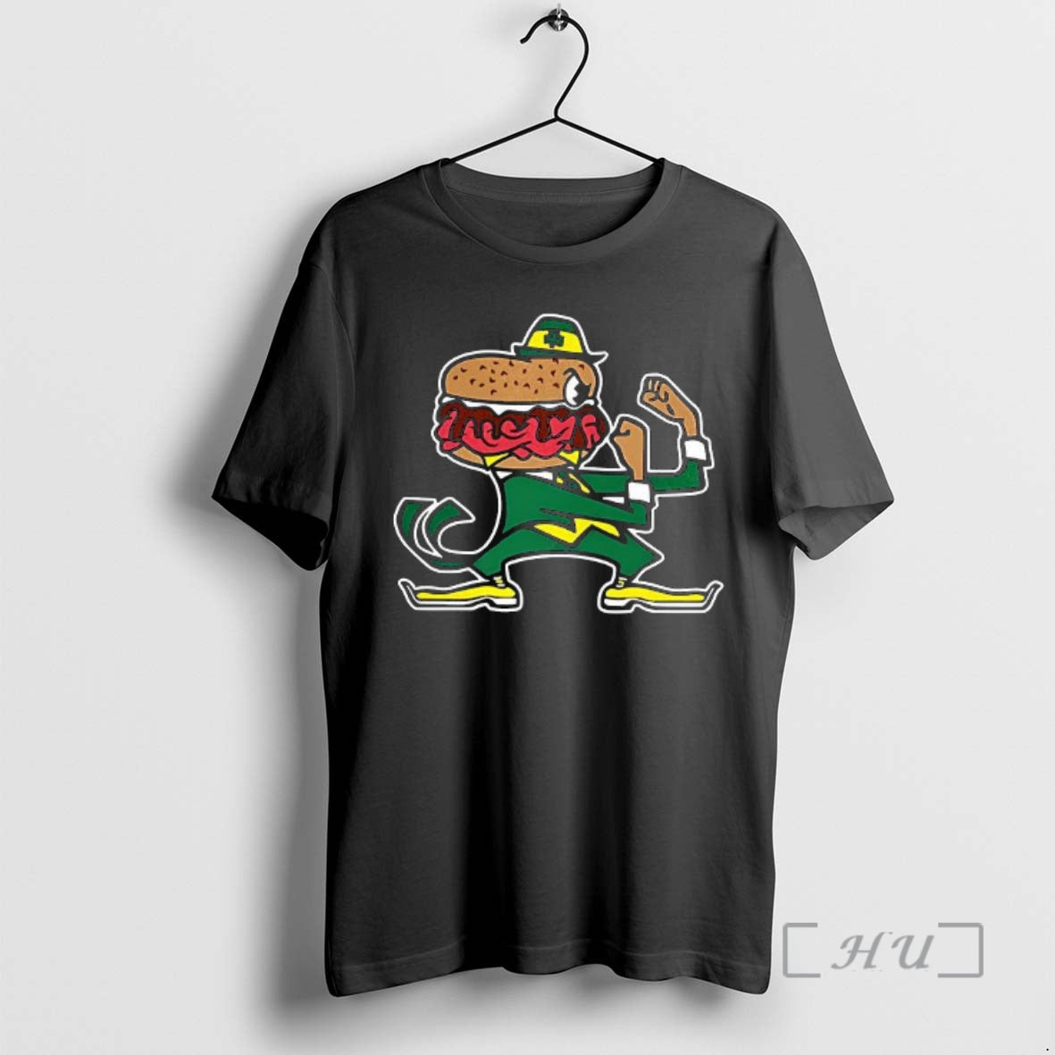Officials Notre Dame Fighting Irish Beefs Burger Mascot T-Shirts, Hoodie, Sweatshirt | PodTeesHub.com