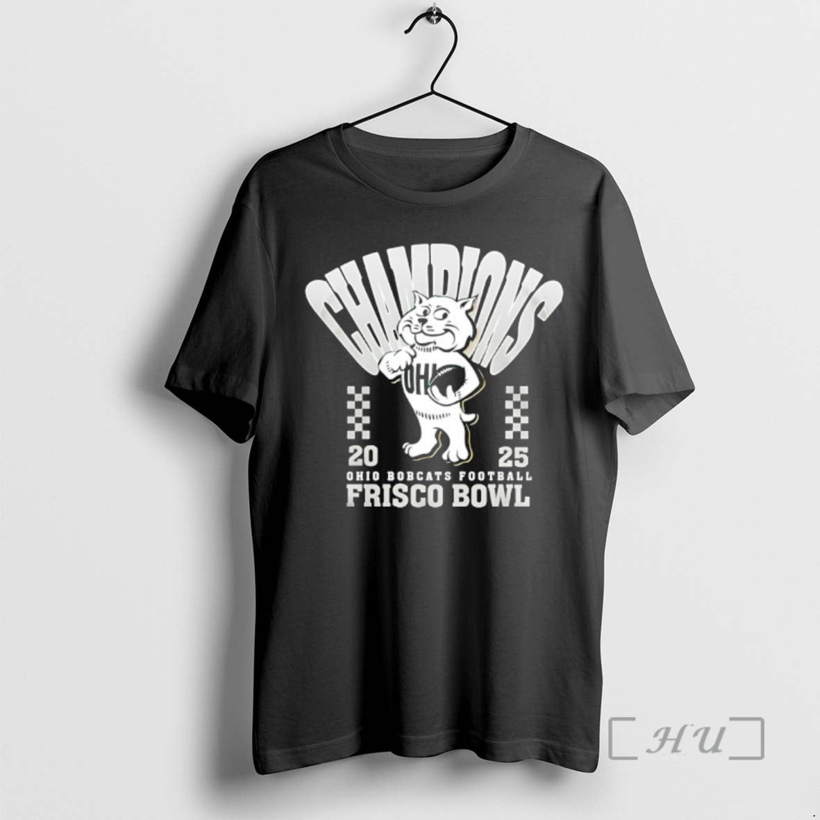 Officials Ohio Bobcats Frisco Bowl Champions 2025 Mascot T-Shirts, Hoodie, Sweatshirt | PodTeesHub.com
