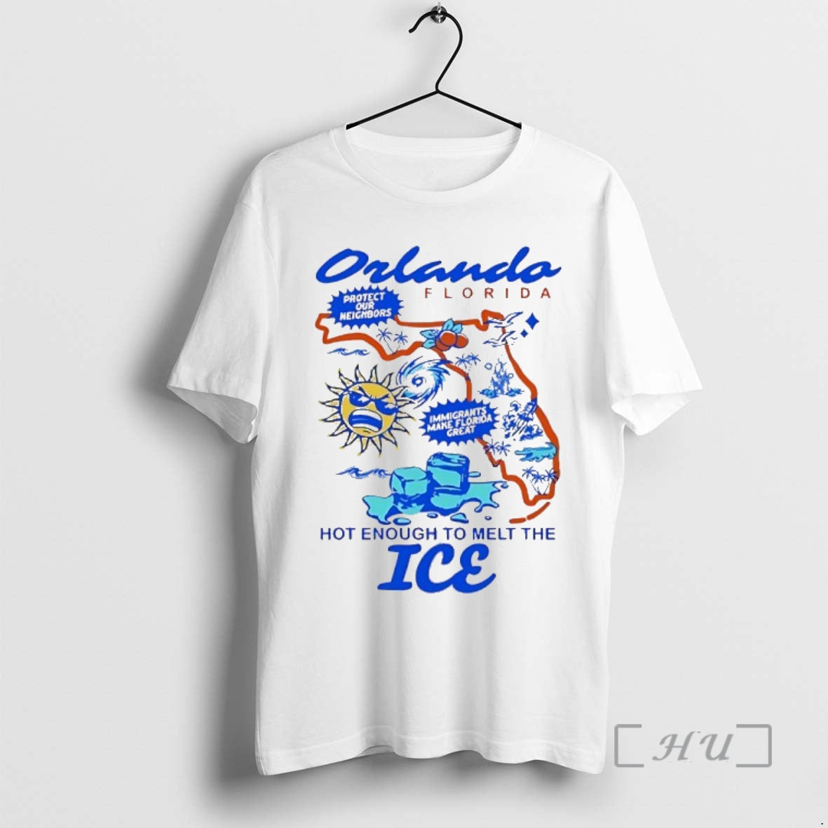 Officials Orlando Florida Hot Enough To Melt The Ice T-Shirts, Hoodie, Sweatshirt | PodTeesHub.com