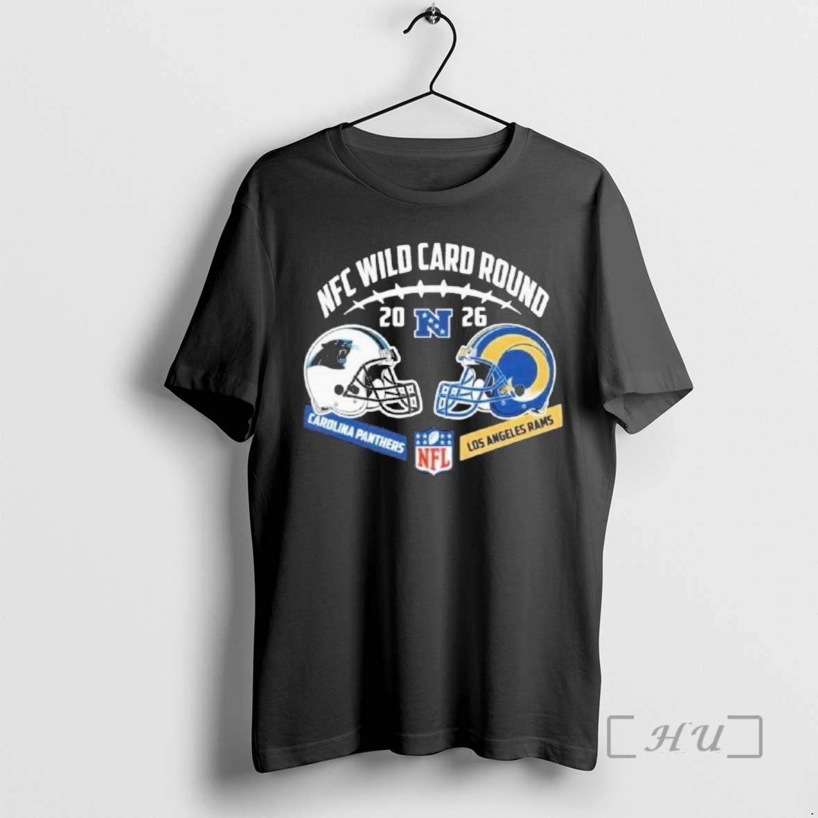 Officials Panthers Vs Rams Nfc Wild Card Round Helmet Matchup T-Shirts, Hoodie, Sweatshirt | PodTeesHub.com