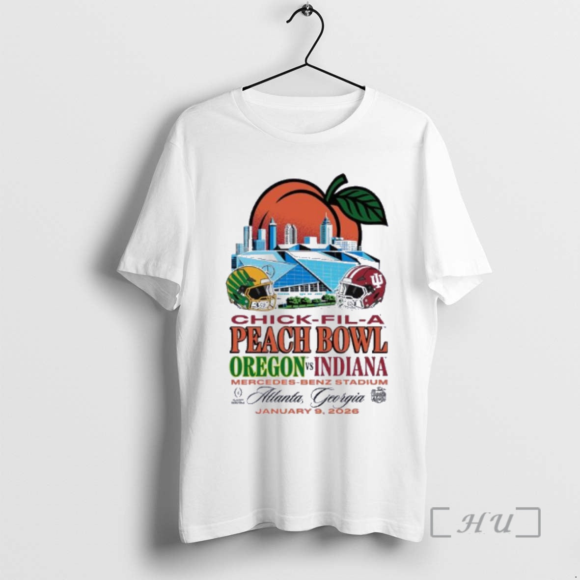 Officials Peach Bowl Iu Vs Oregon January 9th T-Shirts, Hoodie, Sweatshirt | PodTeesHub.com