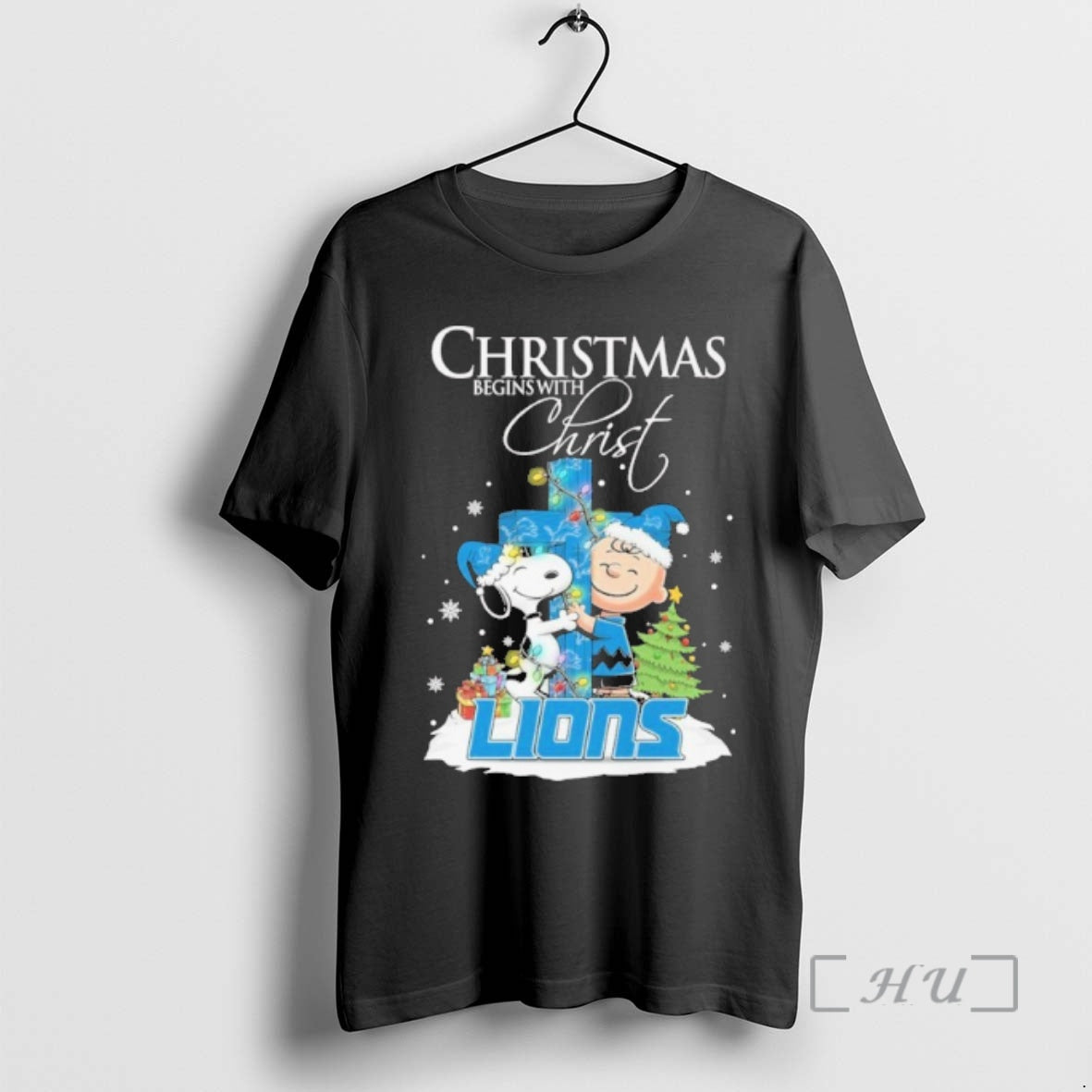 Officials Peanuts Christmas Begins With Lions Jesus T-Shirts, Hoodie, Sweatshirt | PodTeesHub.com