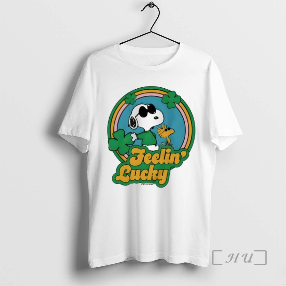 Officials Peanuts Shamrock Feeling Lucky T-Shirts, Hoodie, Sweatshirt | PodTeesHub.com