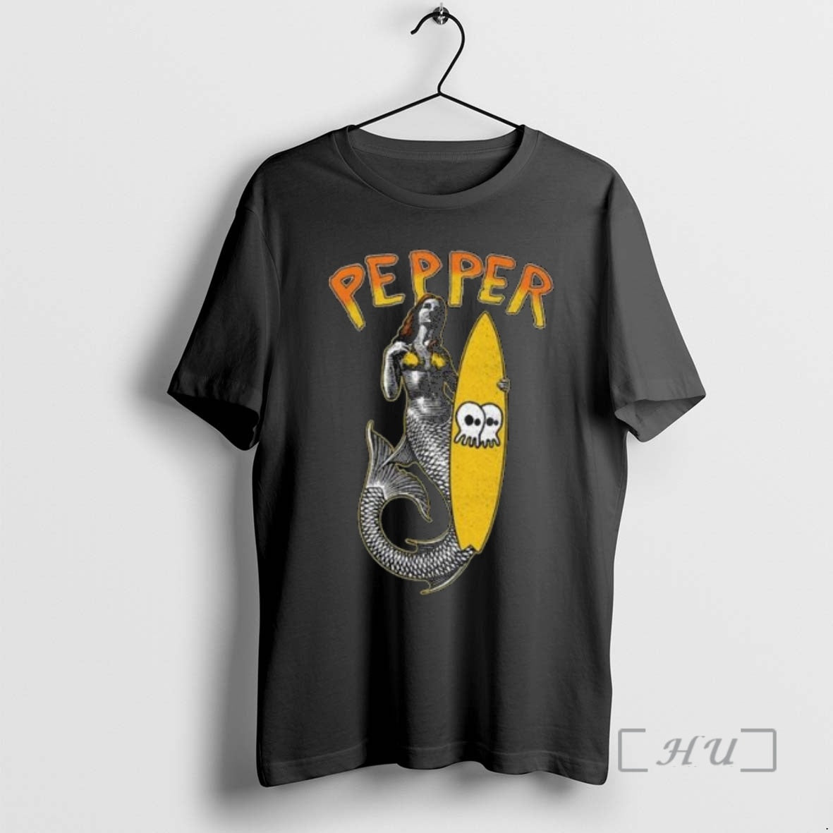 Officials Pepper Black Skullconut Mermaid Circle Black T-Shirts, Hoodie, Sweatshirt | PodTeesHub.com