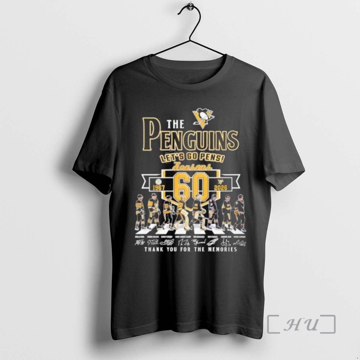 Officials Pittsburgh Penguins Abbey Road 60 Seasons Lets Go Pens T-Shirts, Hoodie, Sweatshirt | PodTeesHub.com