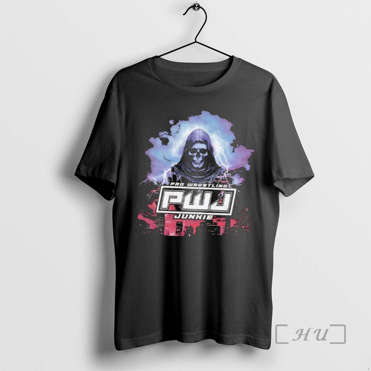 Officials Pro Wrestling Pwj Junkie Skeleton Graphic T-Shirts, Hoodie, Sweatshirt | PodTeesHub.com
