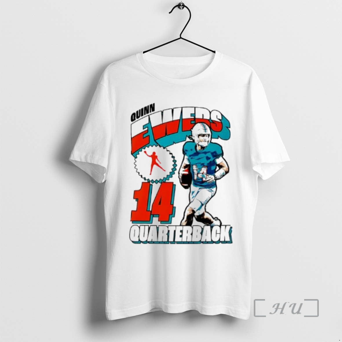 Officials Quinn Ewers Miami Dolphins 14 Quarterback T-Shirts, Hoodie, Sweatshirt | PodTeesHub.com