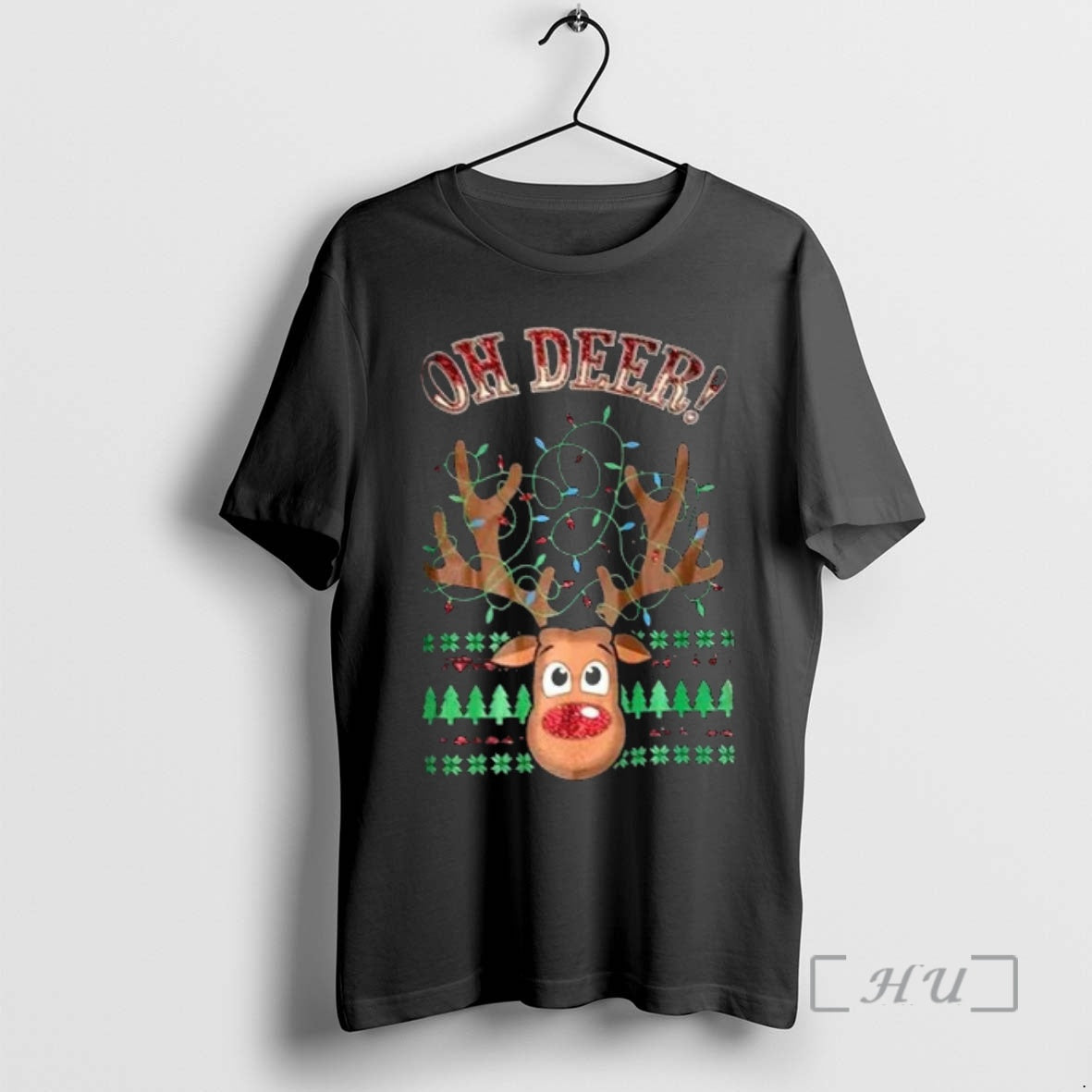 Officials Reindeer Oh Deer Ugly Christmas T-Shirts, Hoodie, Sweatshirt | PodTeesHub.com