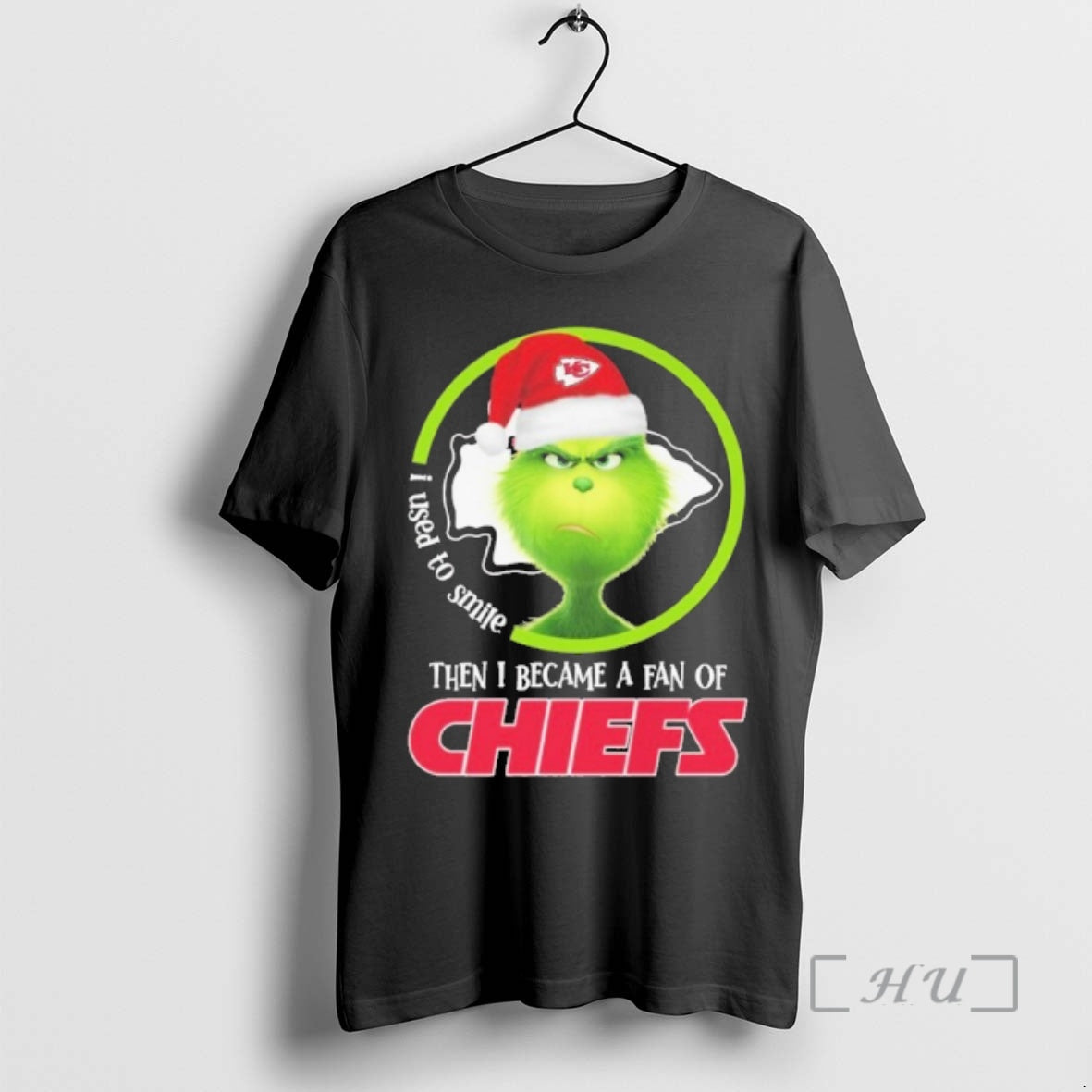 Officials Santa Grinch I Used To Smile Then I Became A Fan Og Chiefs Premium T-Shirts, Hoodie, Sweatshirt | PodTeesHub.com