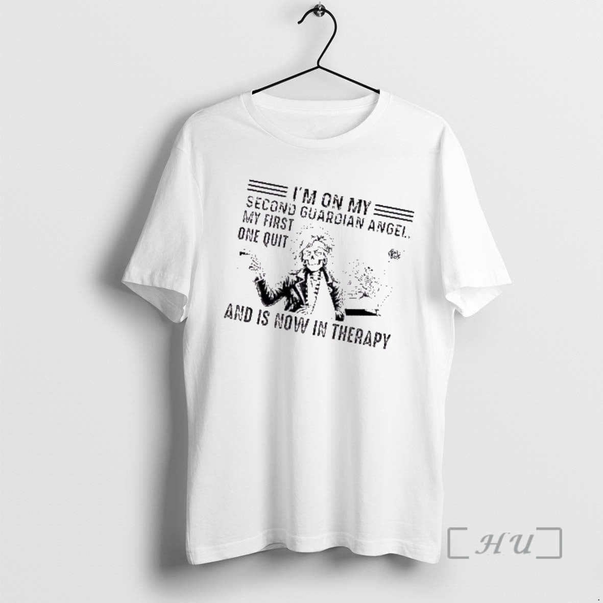 Officials Skeletons Im On My Second Guardian Angel My First One Quit And Is Now T-Shirts, Hoodie, Sweatshirt | PodTeesHub.com