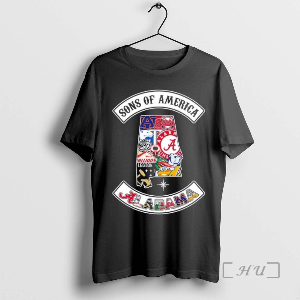 Officials Son Of America Alabama Map Sports Logos Combine T-Shirts, Hoodie, Sweatshirt | PodTeesHub.com