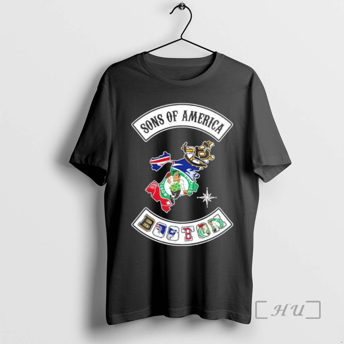Officials Son Of America Boston Map Sports Logos Combine T-Shirts, Hoodie, Sweatshirt | PodTeesHub.com