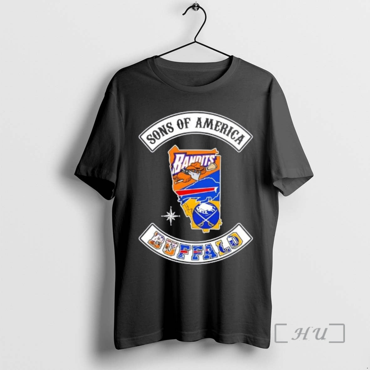 Officials Son Of America Buffalo Map Sports Logos Combine T-Shirts, Hoodie, Sweatshirt | PodTeesHub.com