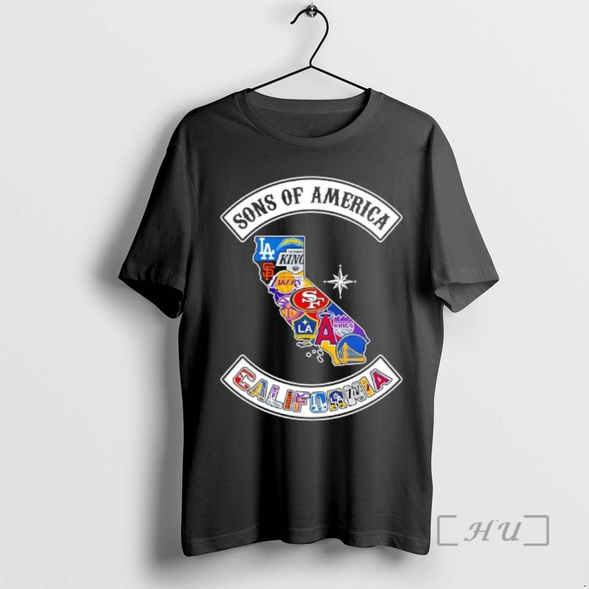 Officials Son Of America California Map Sports Logos Combine T-Shirts, Hoodie, Sweatshirt | PodTeesHub.com