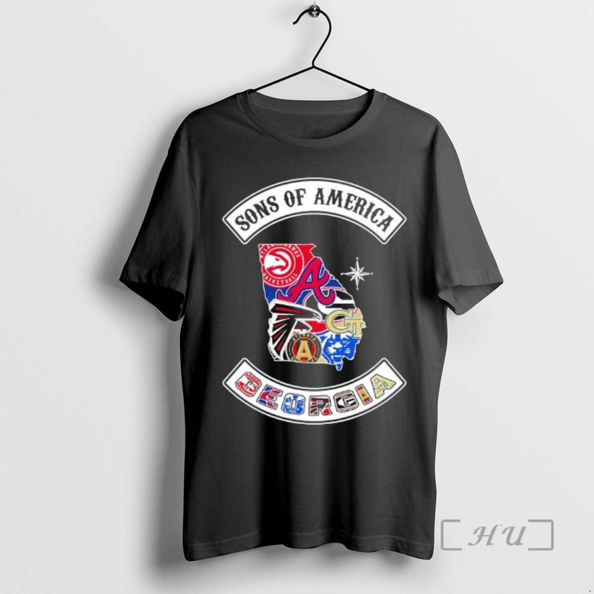 Officials Son Of America Georgia Map Sports Logos Combine T-Shirts, Hoodie, Sweatshirt | PodTeesHub.com