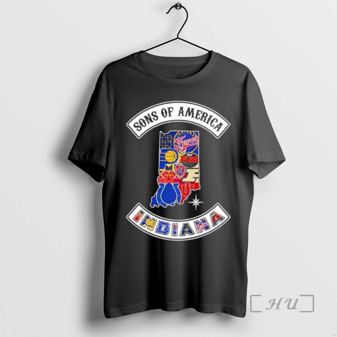 Officials Son Of America Indiana Map Sports Logos Combine T-Shirts, Hoodie, Sweatshirt | PodTeesHub.com