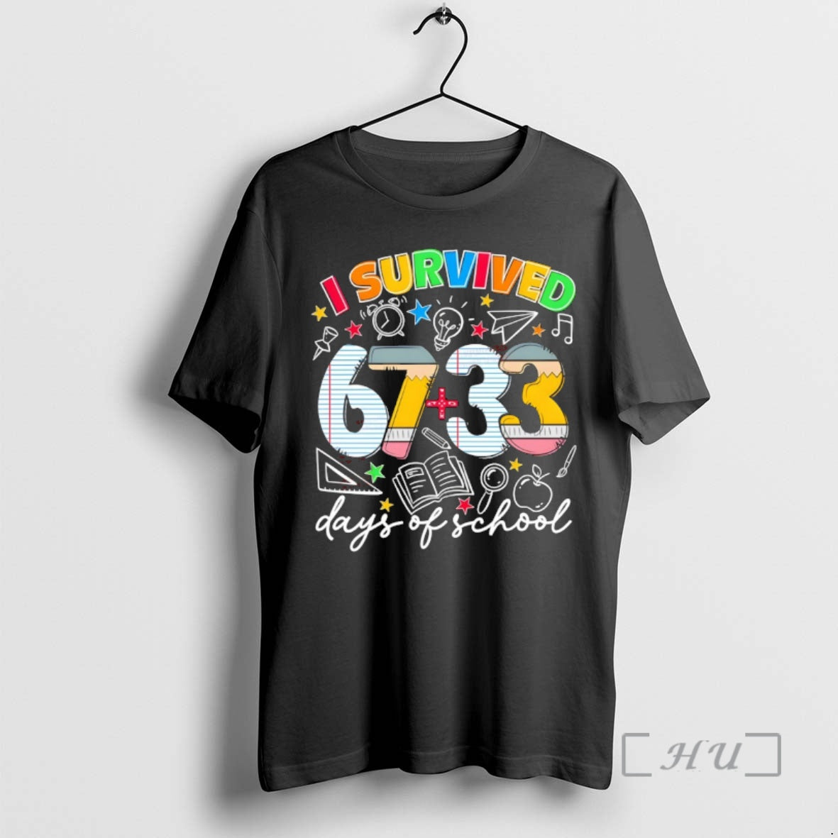 Officials Teacher Student I Survived 67 33 Days Of School T-Shirts, Hoodie, Sweatshirt | PodTeesHub.com