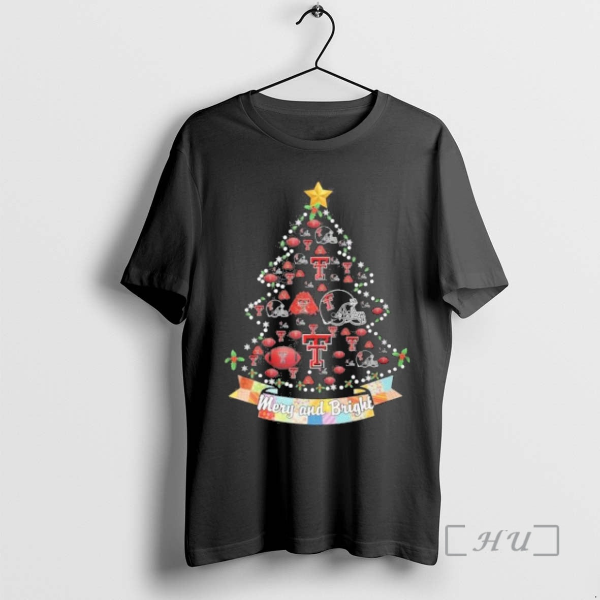 Officials Texas Tech Red Raiders Merry And Bright Christmas Tree T-Shirts, Hoodie, Sweatshirt | PodTeesHub.com