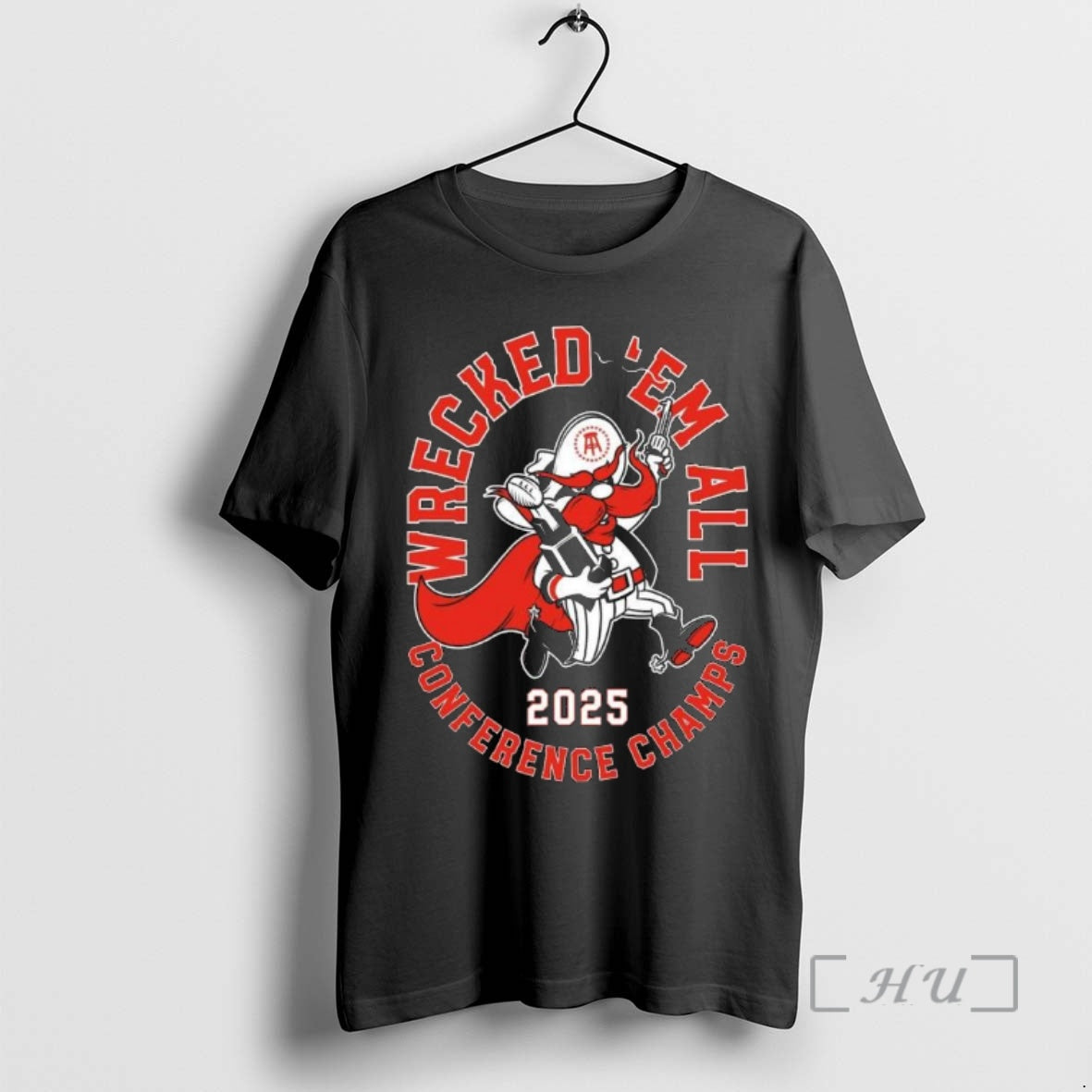 Officials Texas Tech Red Raiders Wrecked Em Conference Champs Mascot 2025 Premium T Shirts Sweater Hoodie, Sweatshirt
