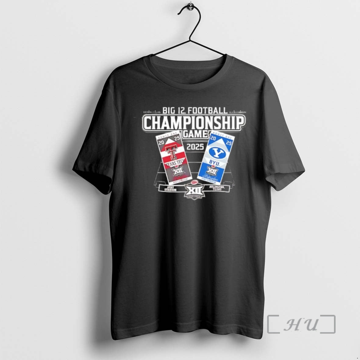 Officials Texas Tech Vs Byu Big 12 2025 Football Championship Ticker Premium T Shirts Sweater Hoodie, Sweatshirt
