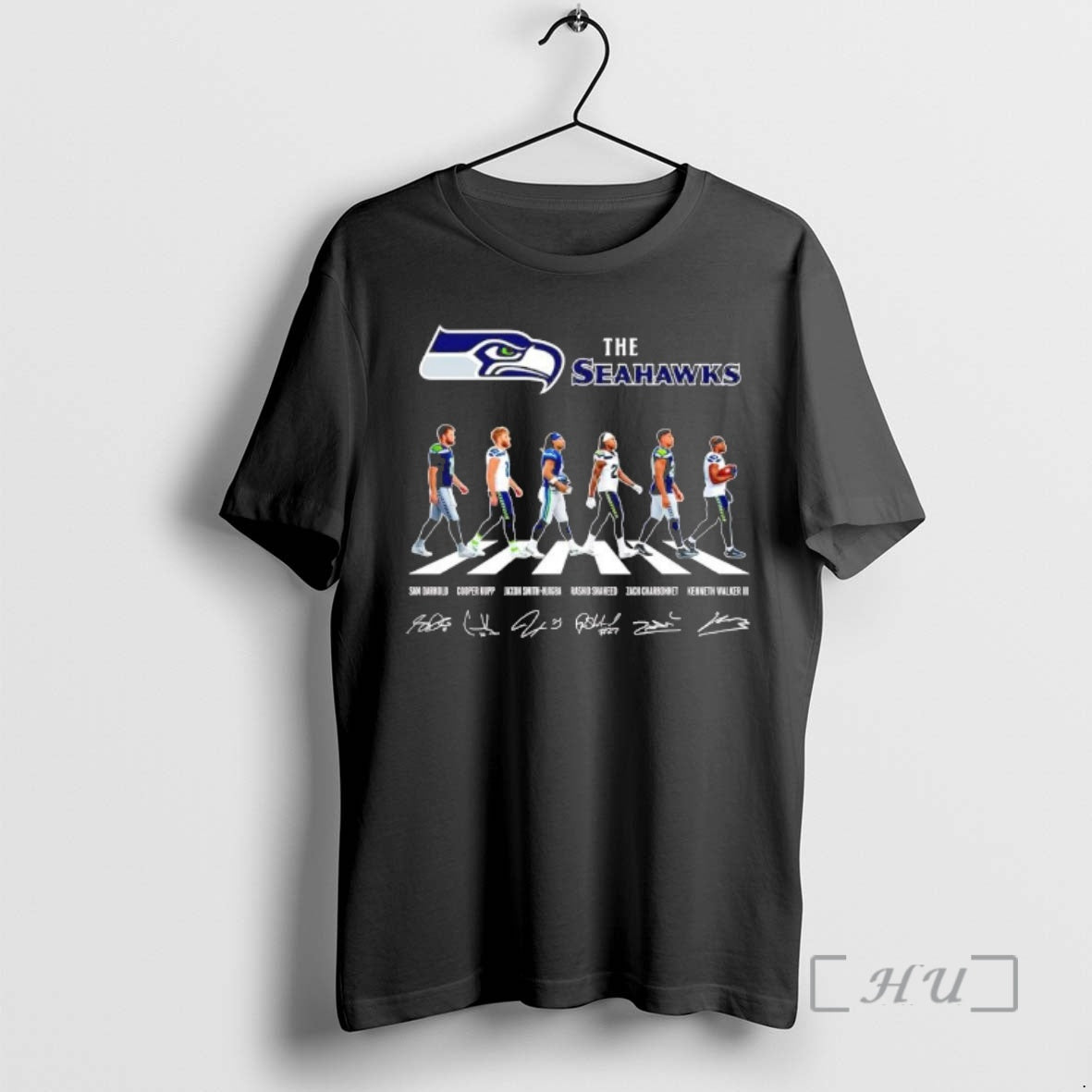 Officials The Seahawks Players Name And Signature Abbey Road T-Shirts, Hoodie, Sweatshirt | PodTeesHub.com