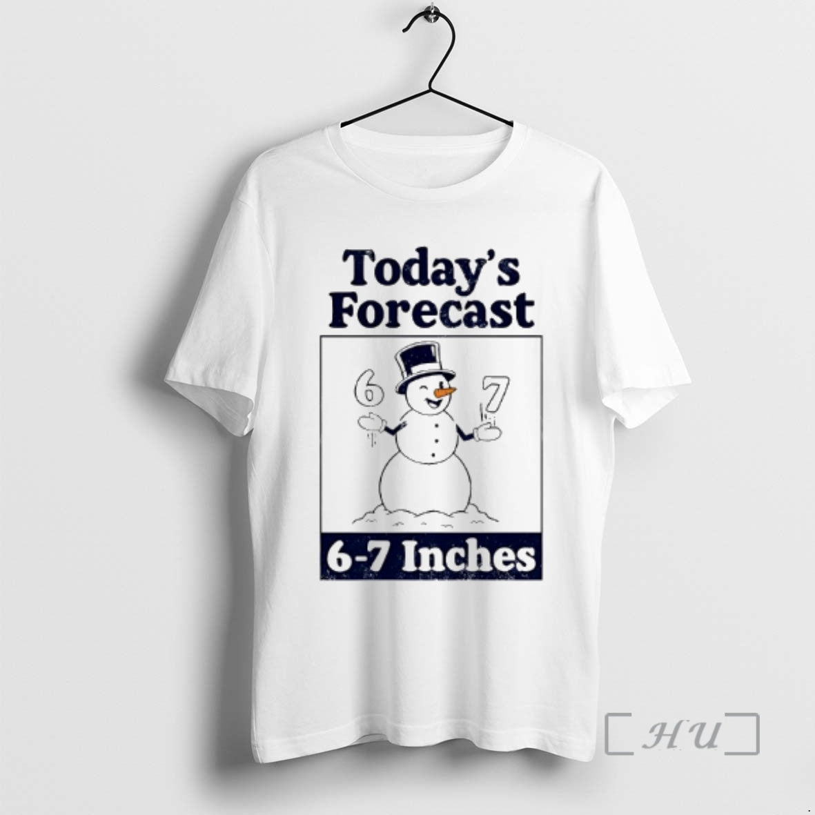 Officials Todays Forecast 6 7 Inches Snowman Graphic T-Shirts, Hoodie, Sweatshirt | PodTeesHub.com