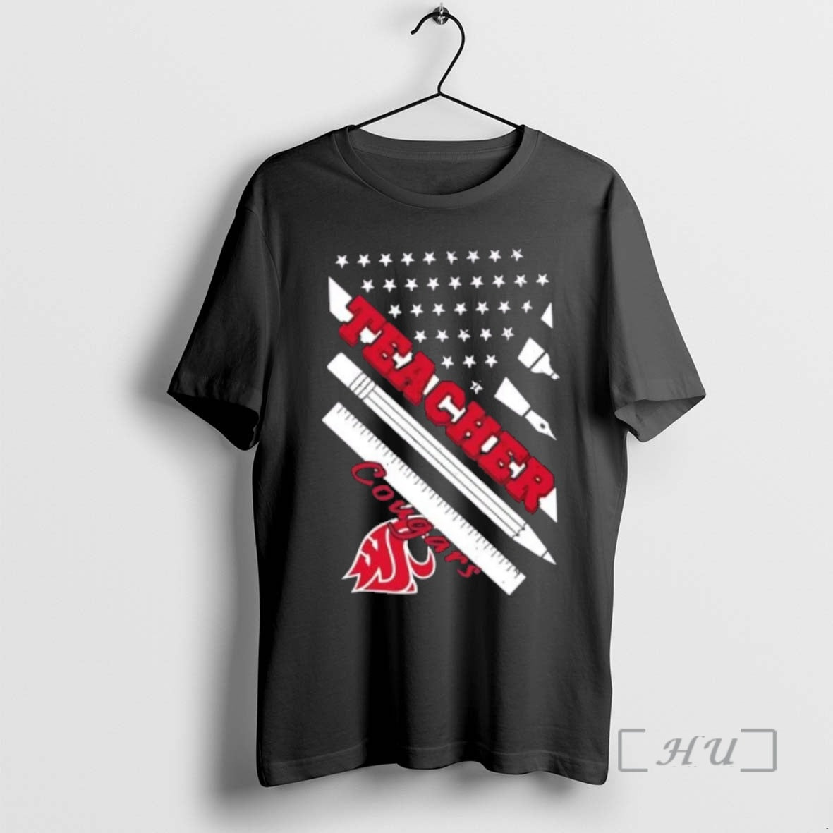 Officials Washington State Cougars X Teacher American Flag T-Shirts, Hoodie, Sweatshirt | PodTeesHub.com