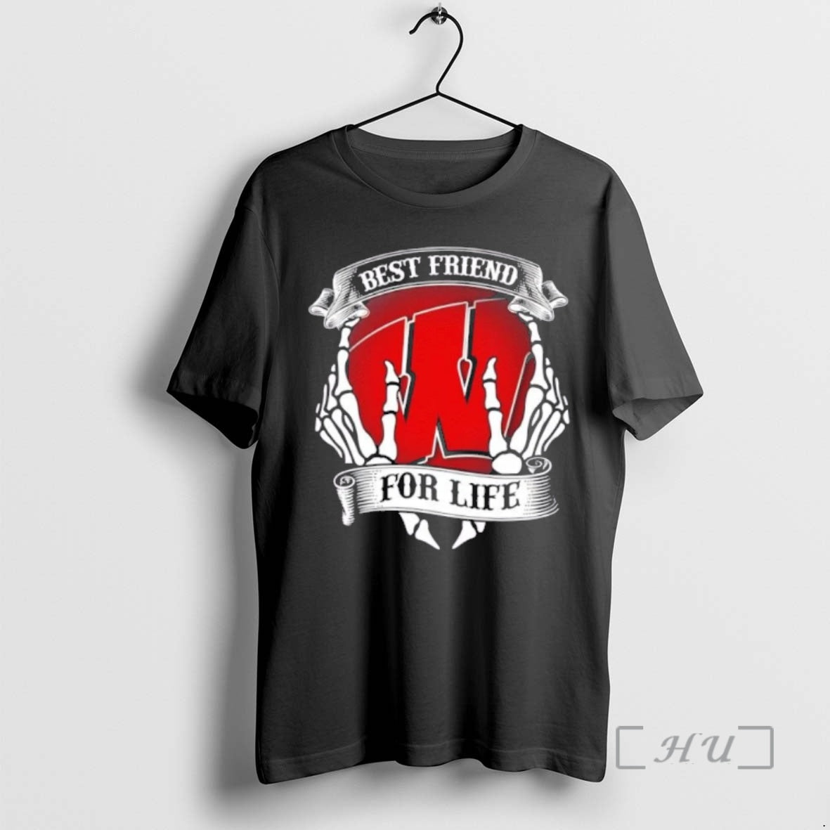 Officials Wisconsin Badgers Best Friend For Life Hands Bones T-Shirts, Hoodie, Sweatshirt | PodTeesHub.com