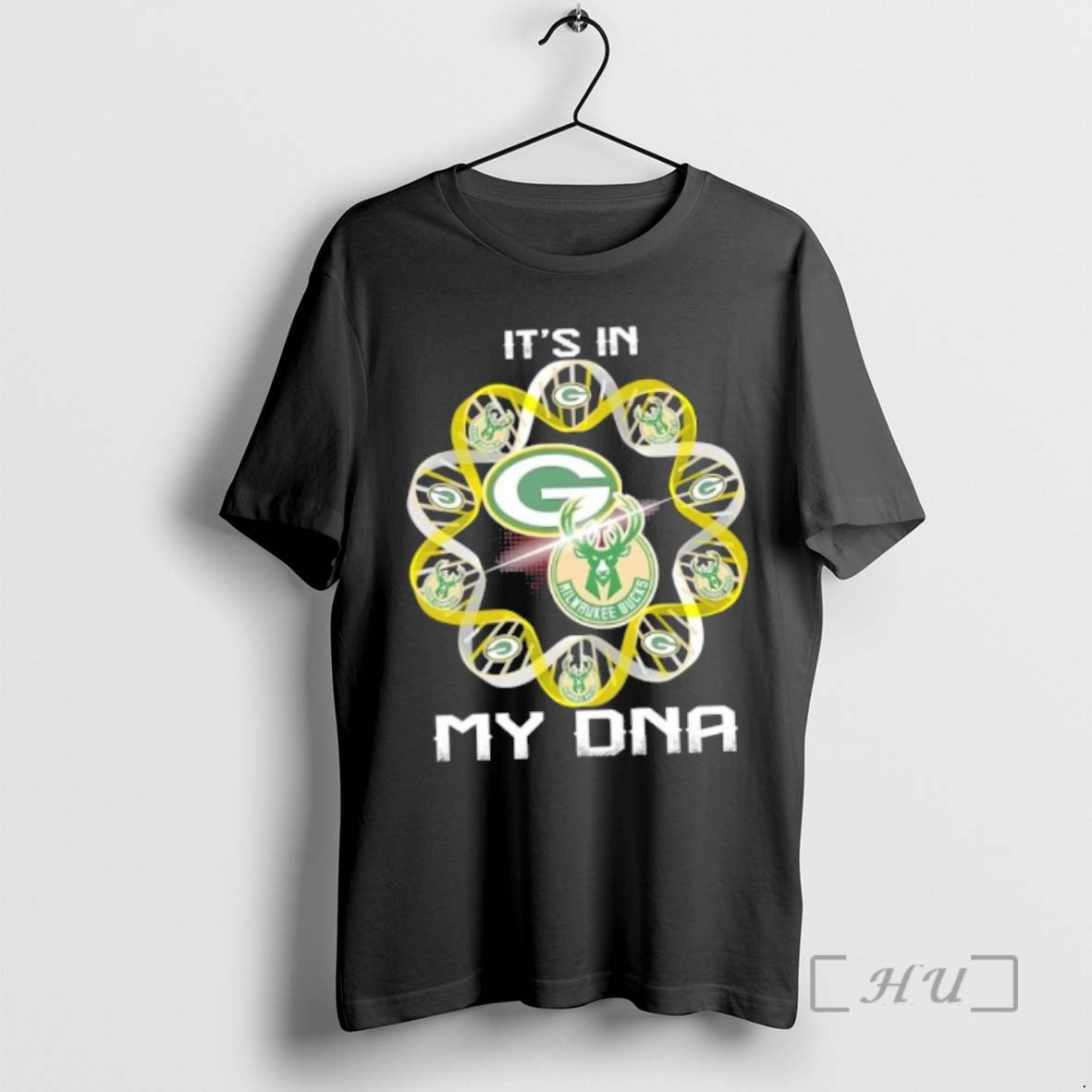 Officials Wisconsin Sports Green Bay Packers X Milwaukee Bucks Its In My Dna Premium T-Shirts, Hoodie, Sweatshirt