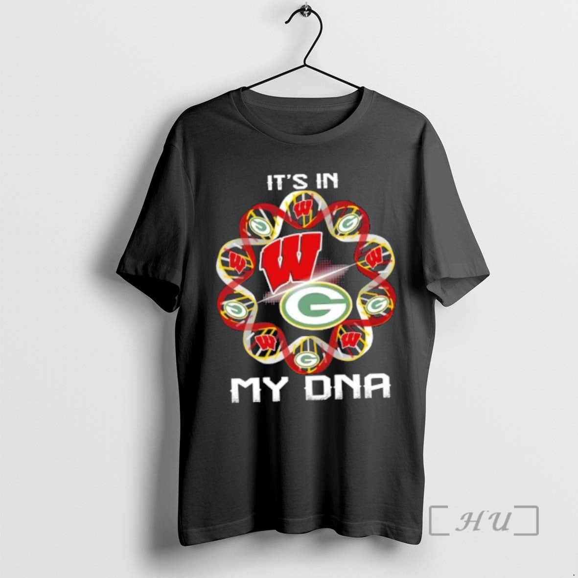 Officials Wisconsin Sports Wisconsin Badgers X Green Bay Packers Its In My Dna Premium T-Shirts, Hoodie, Sweatshirt