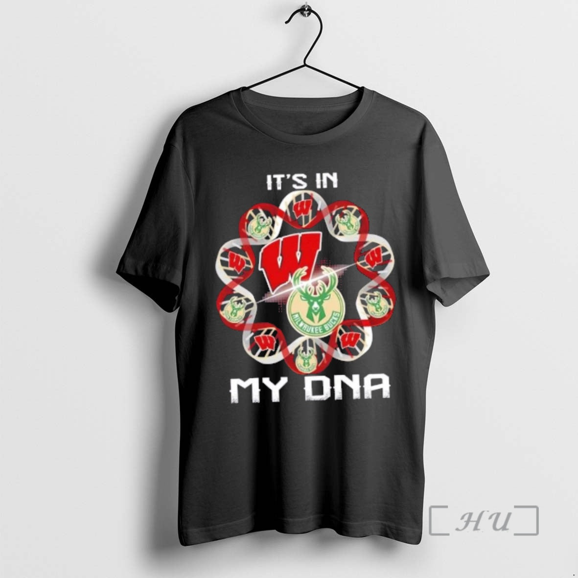 Officials Wisconsin Sports Wisconsin Badgers X Milwaukee Bucks Its In My Dna Premium T Shirts Hoodie, Sweatshirt