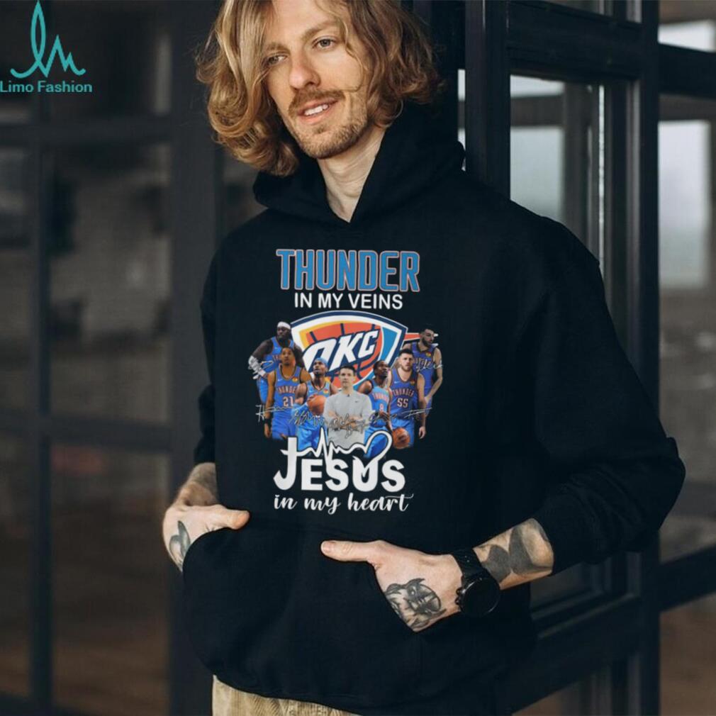 Oklahoma City Thunder Basketball Jesus In My Heart Faith Shirt
