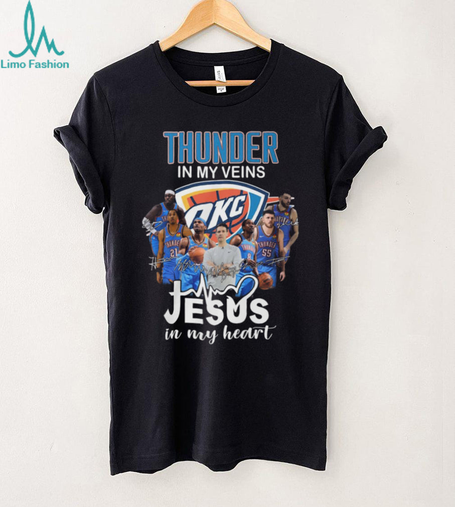 Oklahoma City Thunder Basketball Jesus In My Heart Faith Shirt