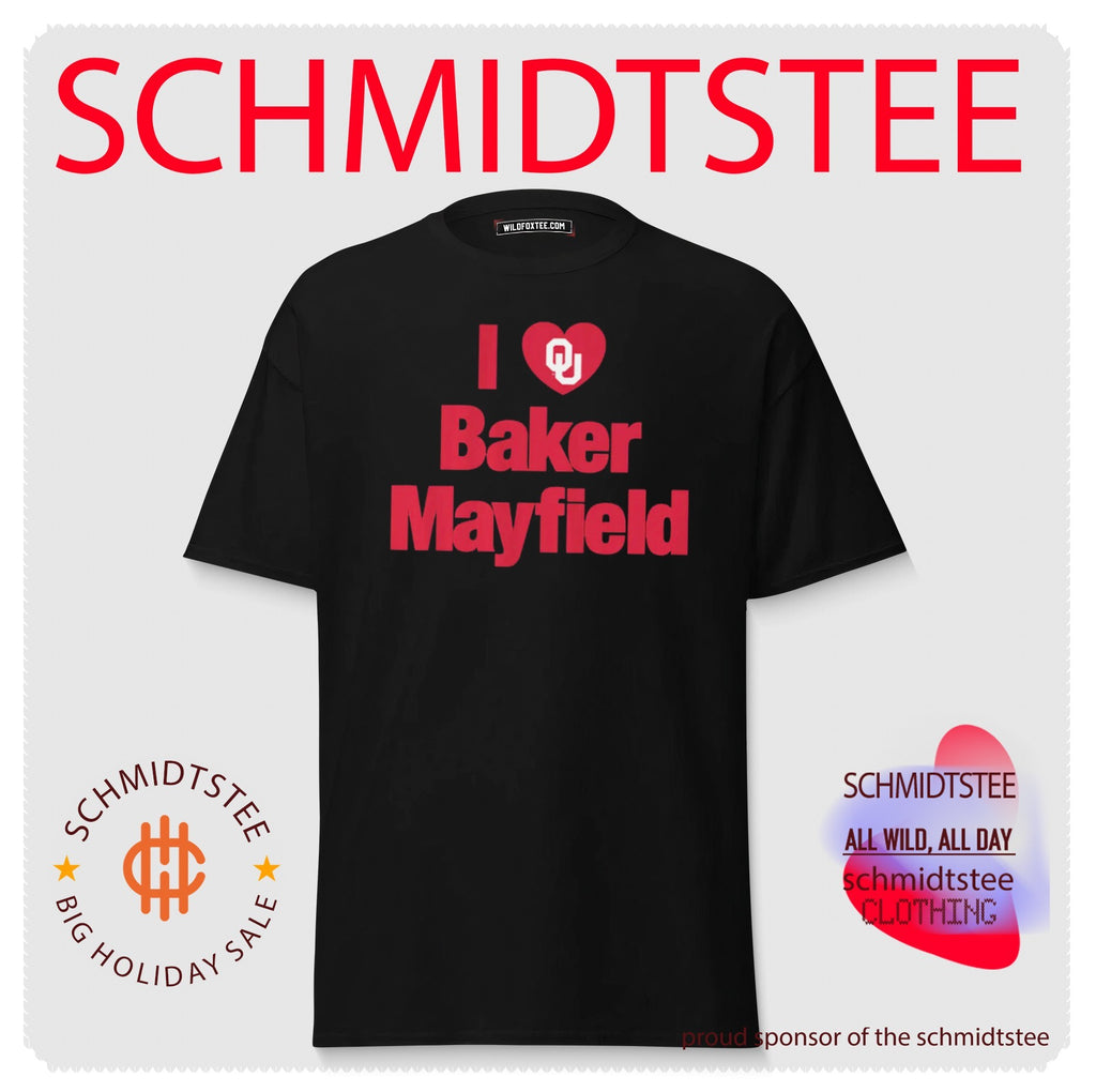 Oklahoma Football I love Baker Mayfield heart shirt