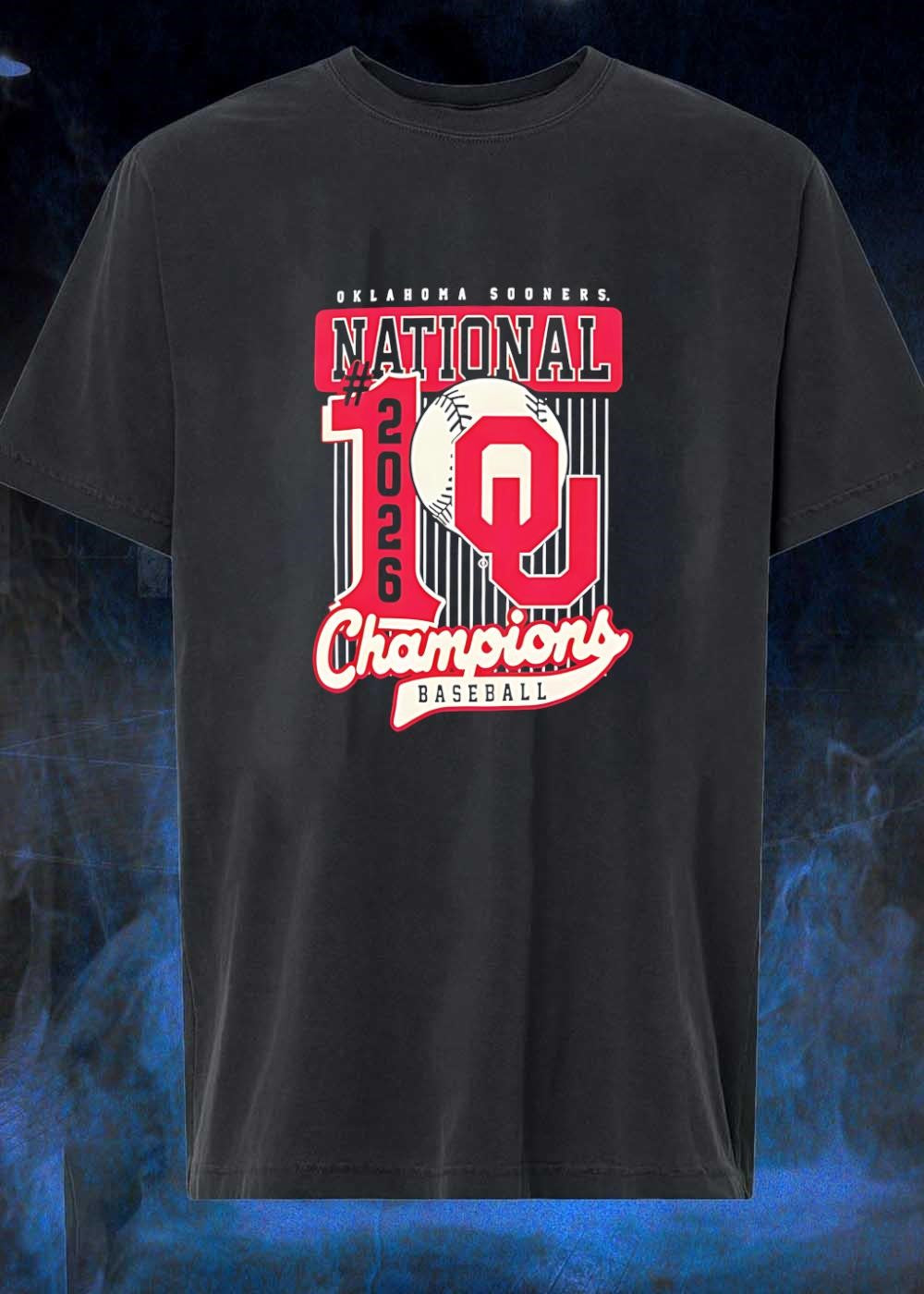 Oklahoma Sooners National 1 2026 Champions Baseball T-Shirt